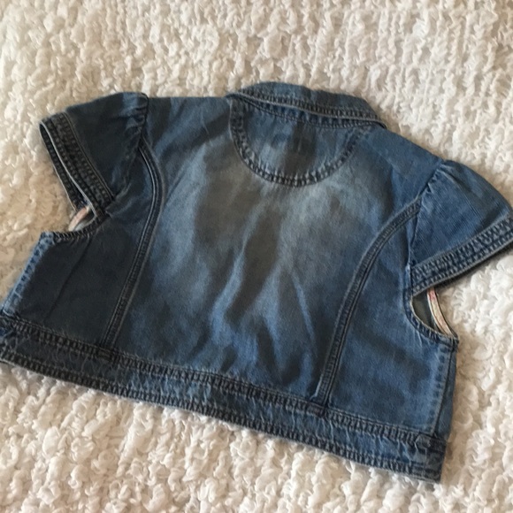 MOSSIMO Cap Sleeve Denim Vest - Picture 4 of 7